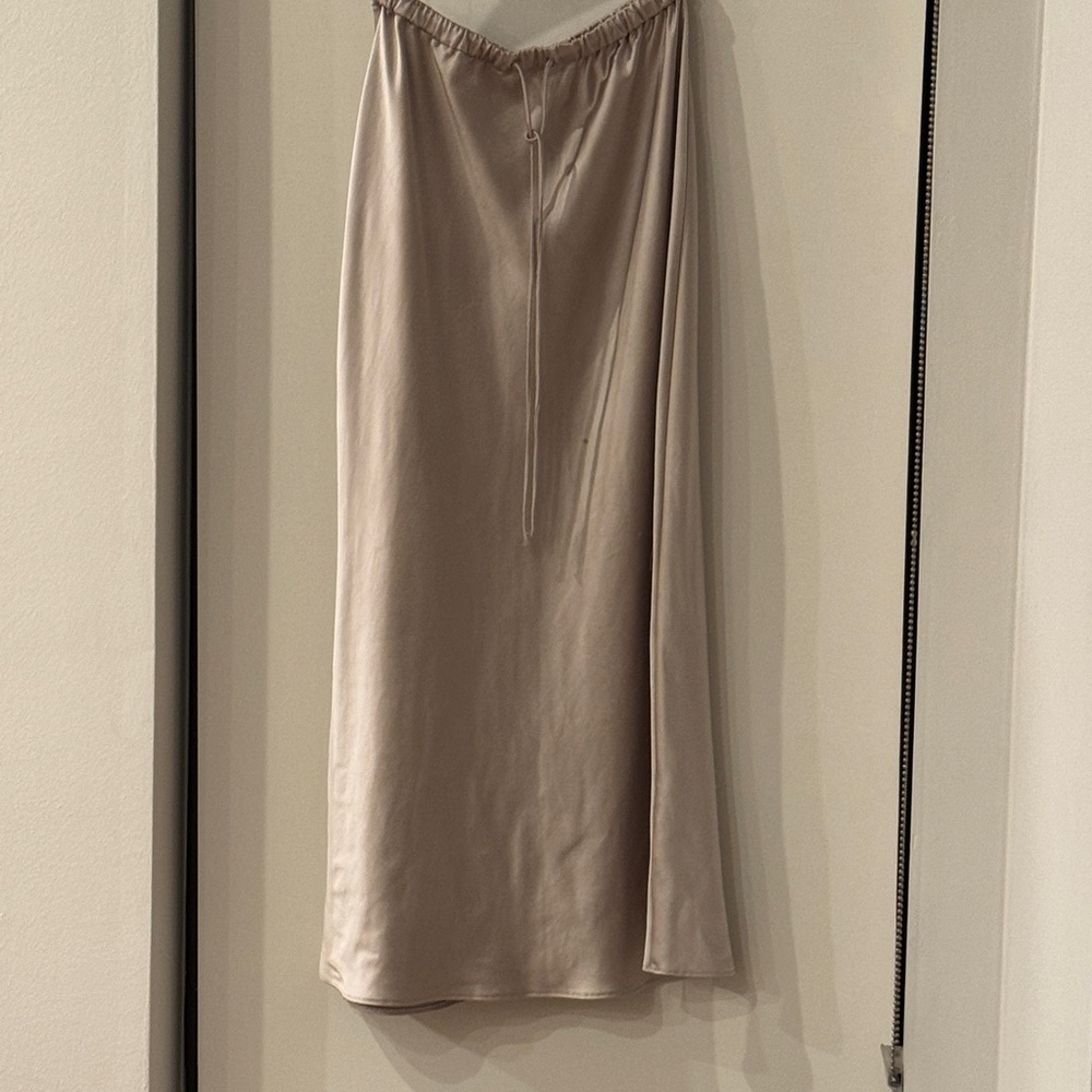 Zara satin midi skirt